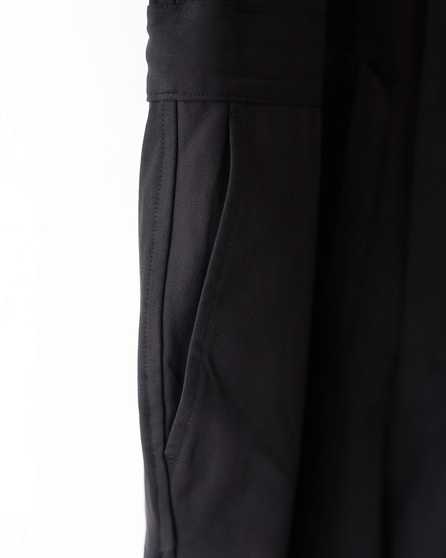 ALL IN ONE ORGANIC COTTON VOILE YARN TWILL "BLACK"