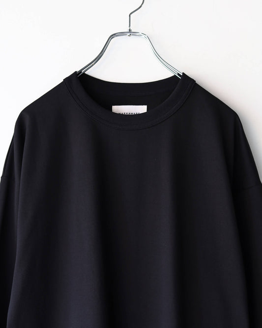 COMFORT FIT L/S Tee ORGANIC GIZA 60/3 SURVIVAL KNIT "BLACK"