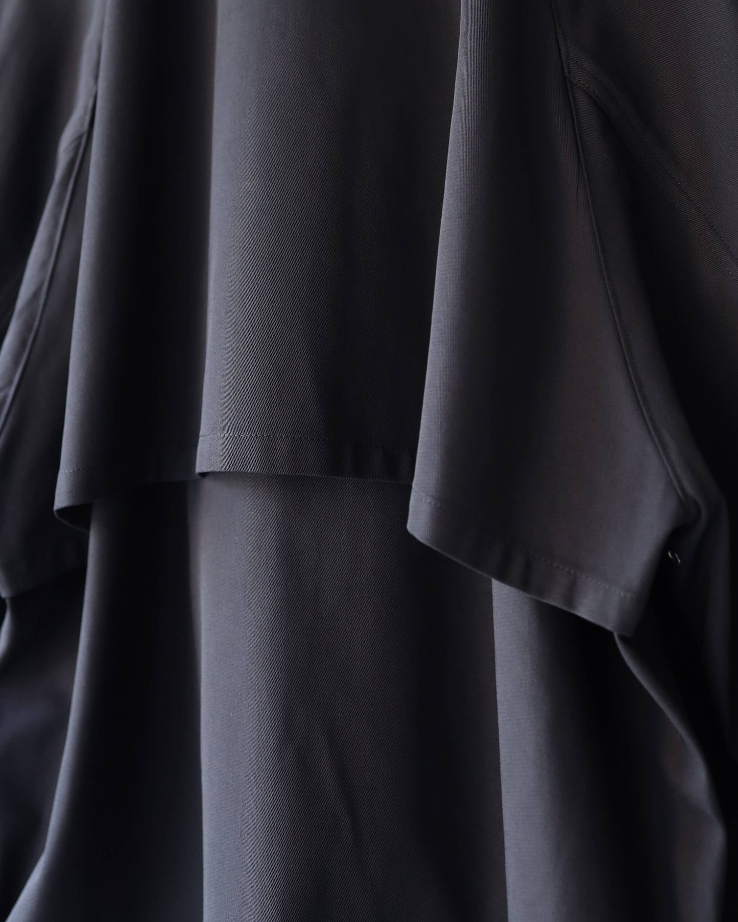 SHORT FIELD BLOUSON ORGANIC COTTON VOILE YARN TWILL "BLACK"