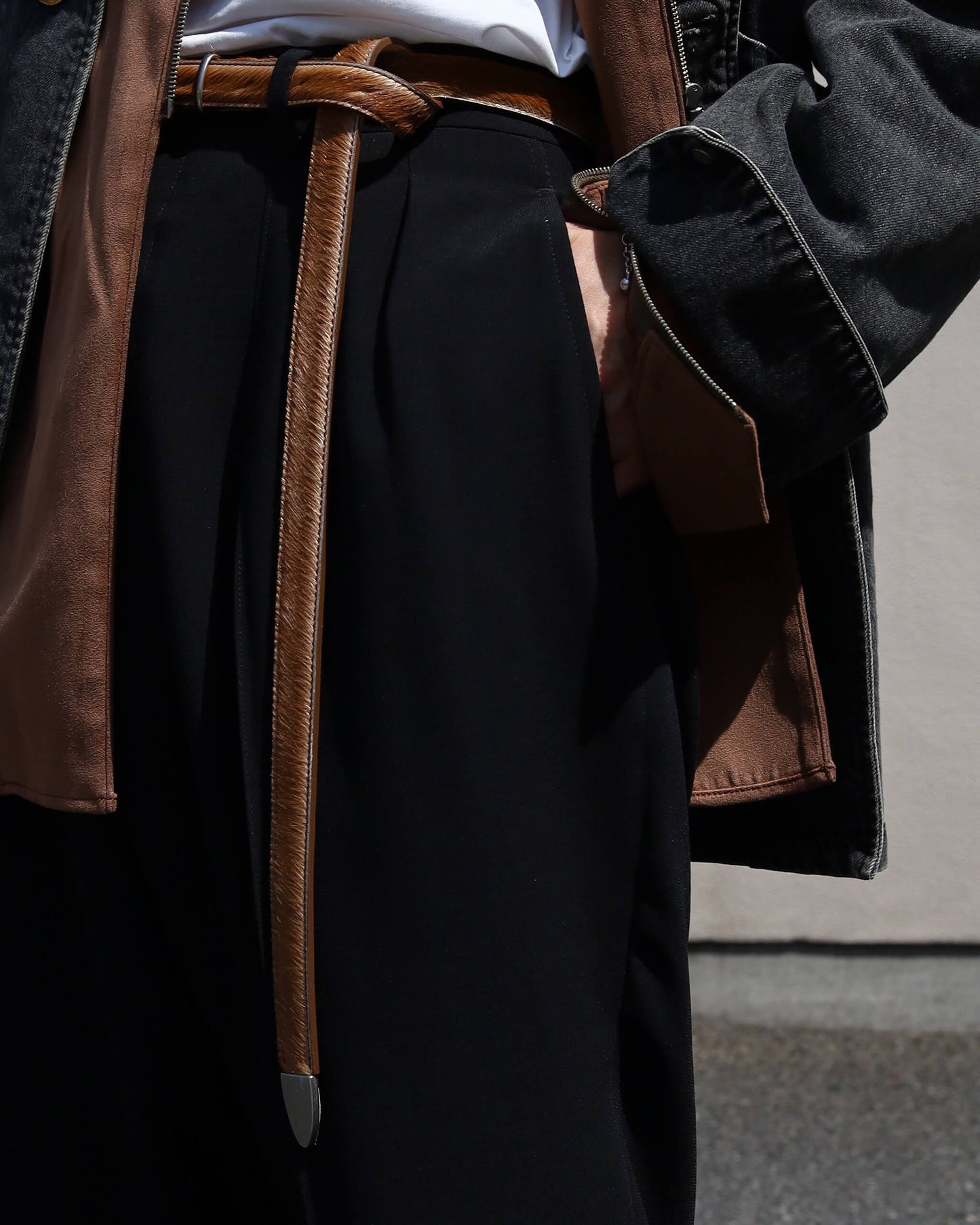Western-Belt Horse Hair "Brown"