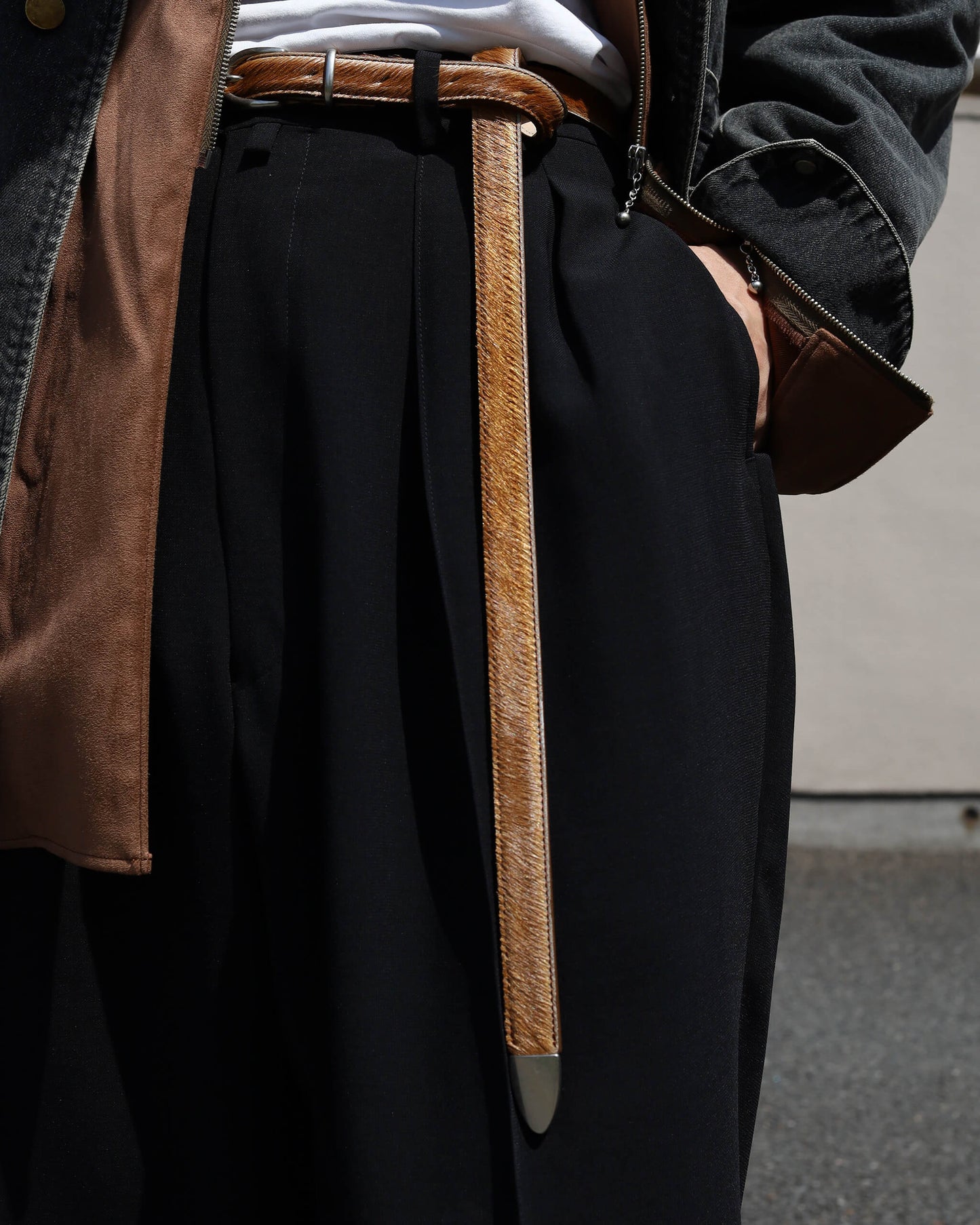 Western-Belt Horse Hair "Brown"