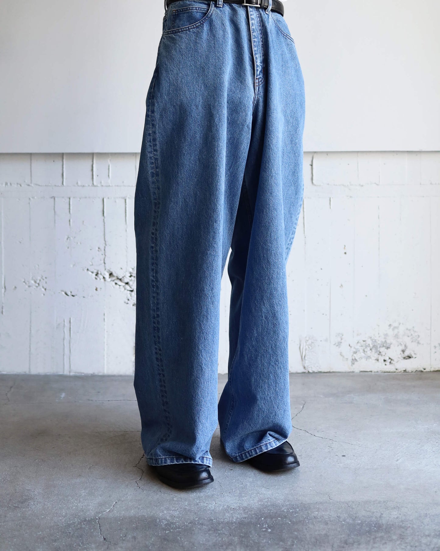 DENIM PANTS (BAGGY) "SAX BLUE"