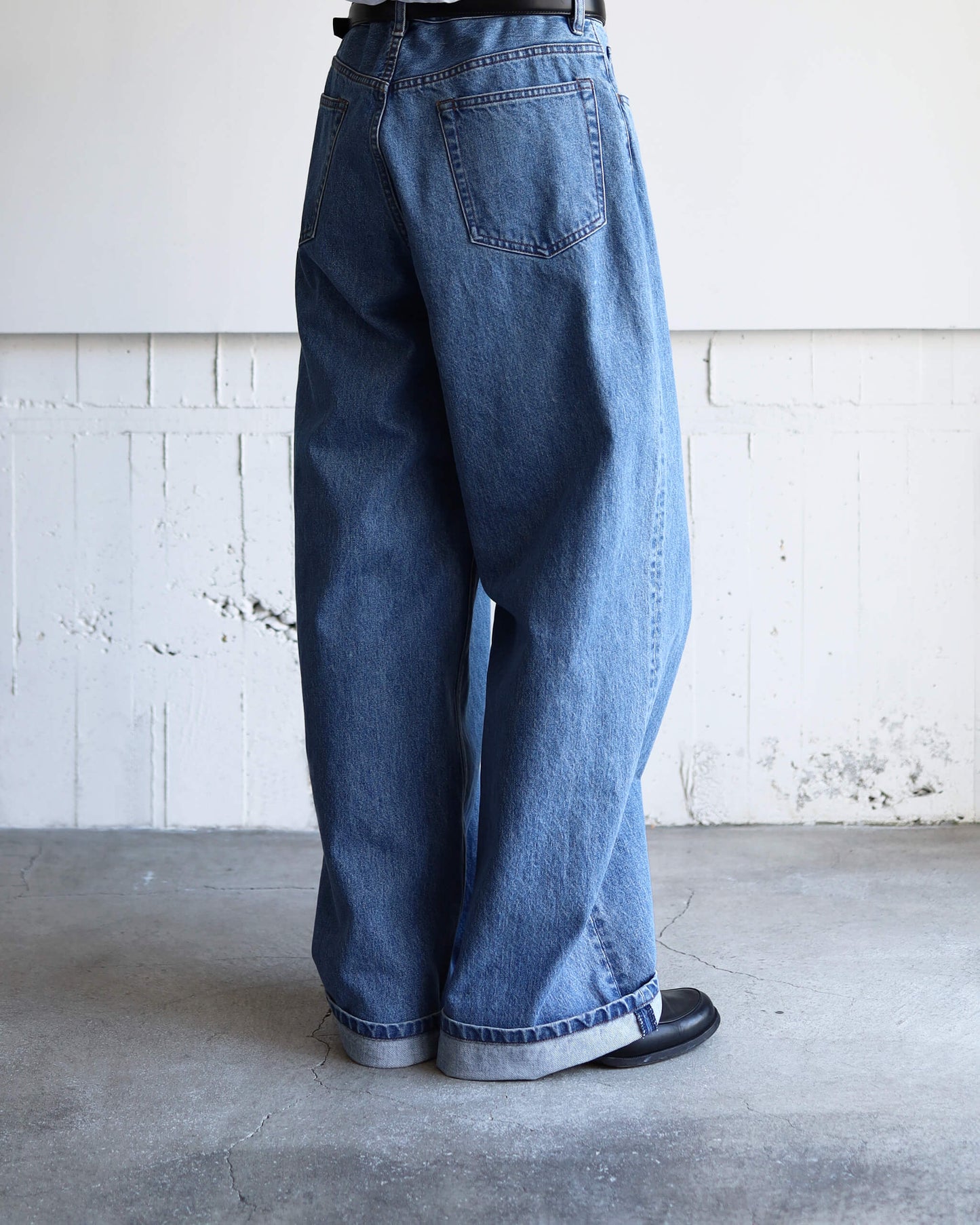 DENIM PANTS (BAGGY) "SAX BLUE"