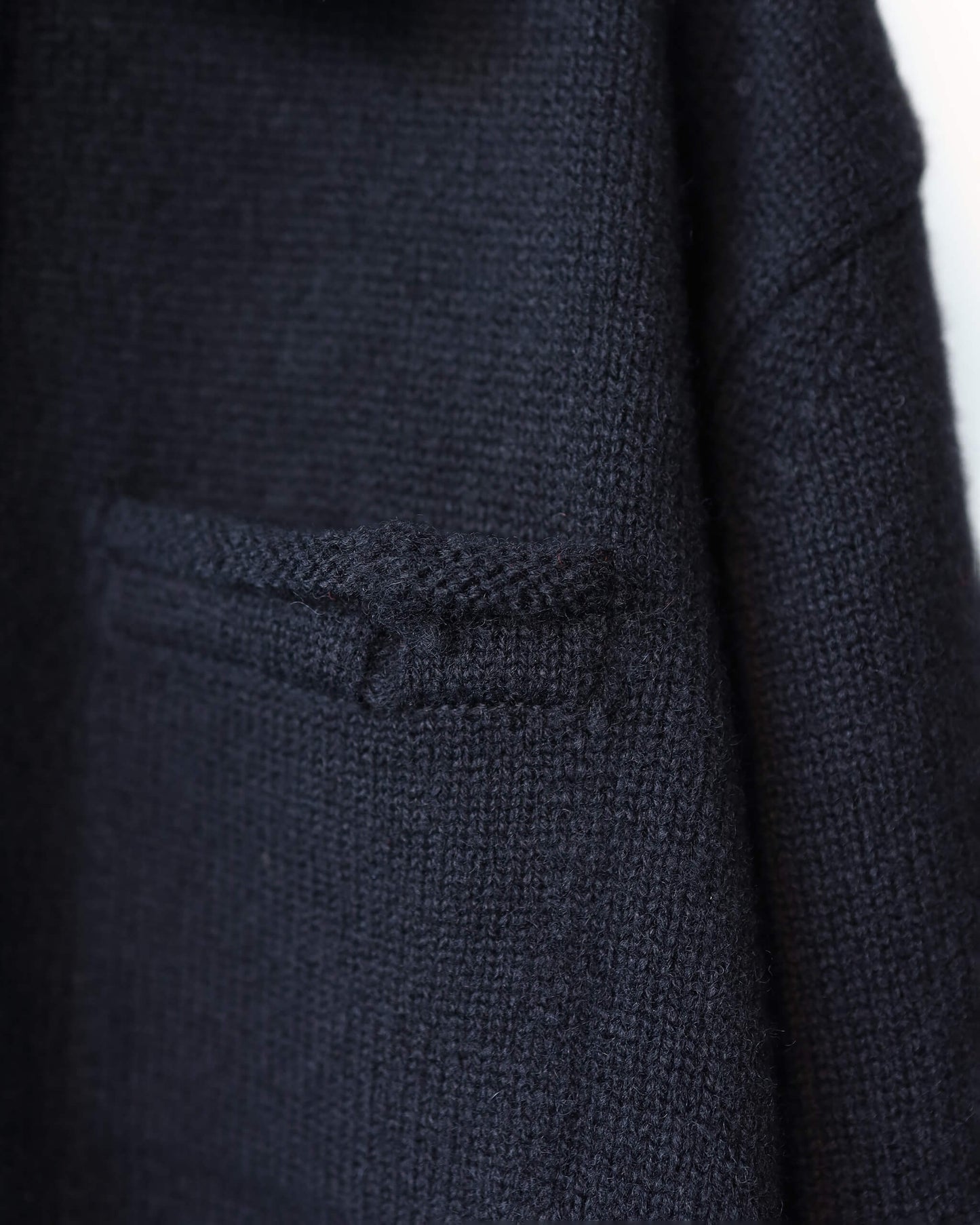CHUNKY WOOL / KNIT CARDIGAN "BLACK"
