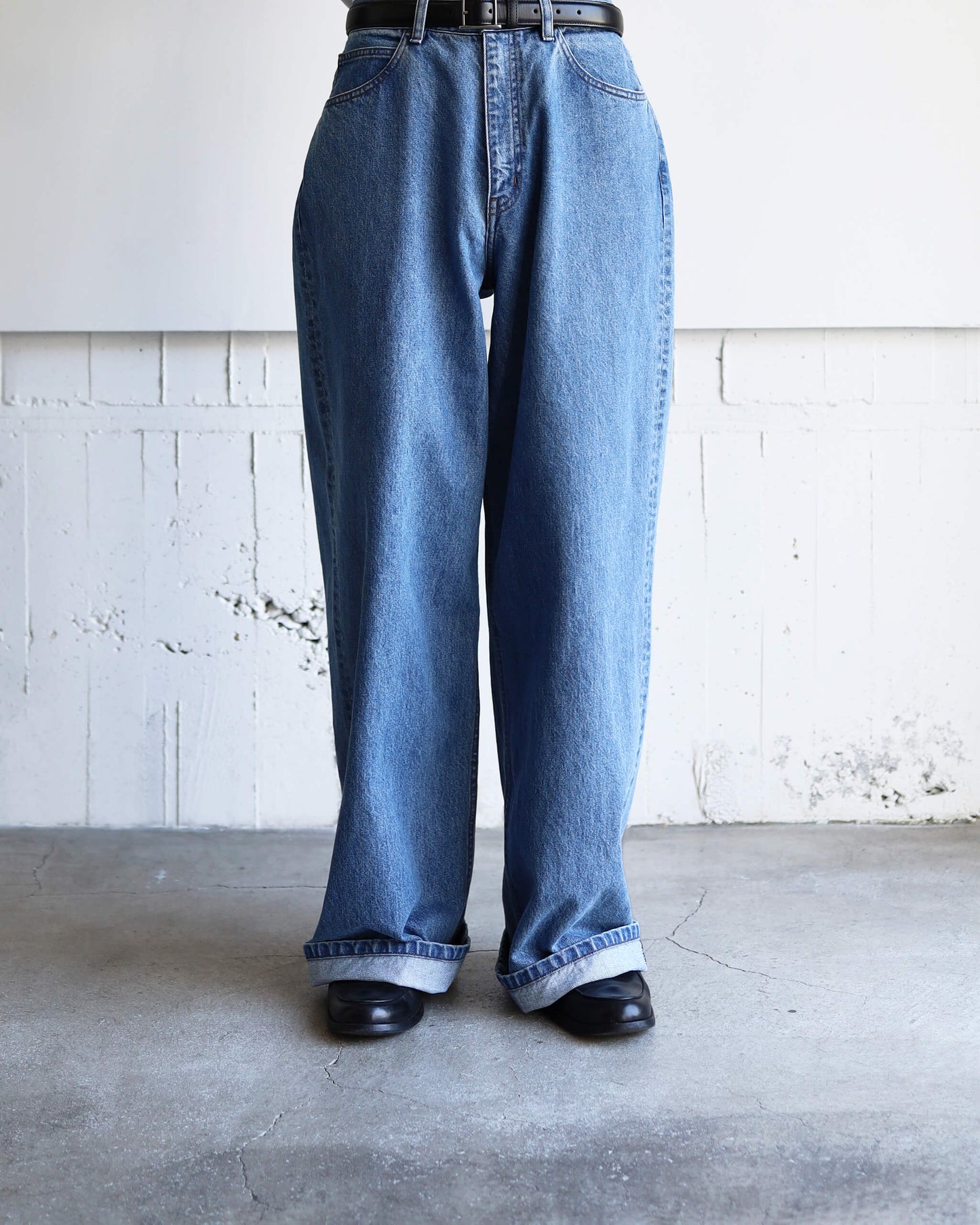 DENIM PANTS (BAGGY) "SAX BLUE"
