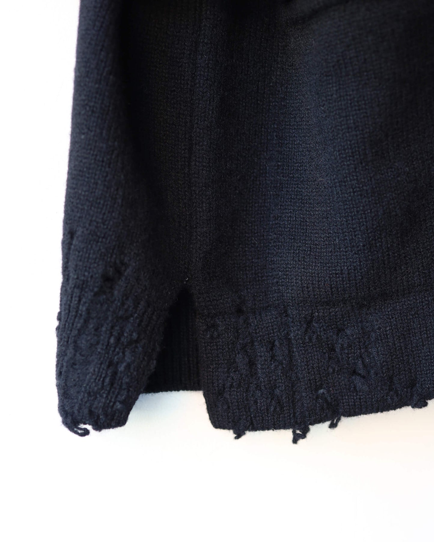 CHUNKY WOOL / KNIT CARDIGAN "BLACK"