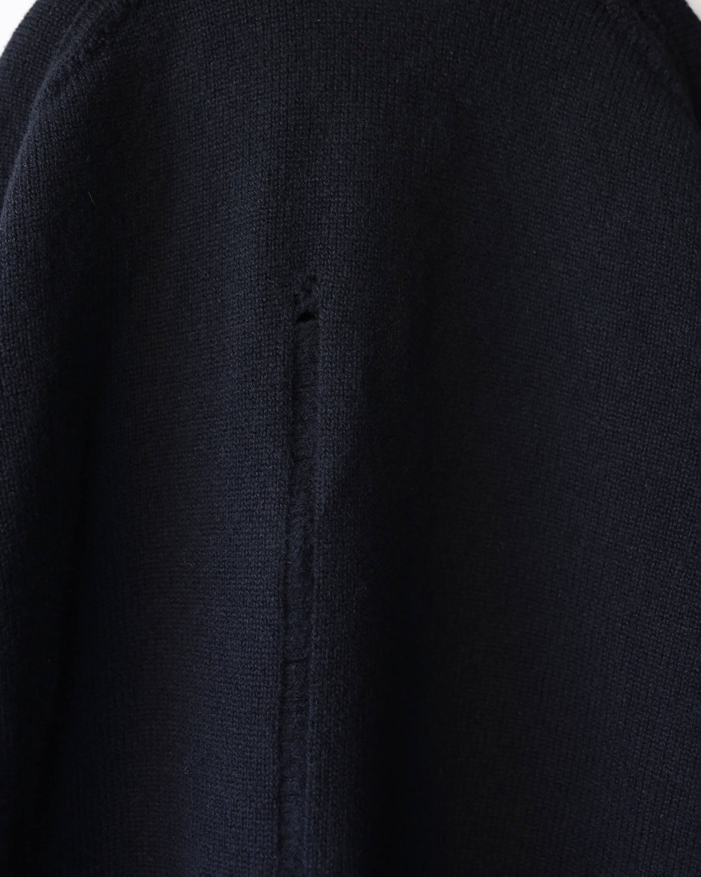 CHUNKY WOOL / KNIT CARDIGAN "BLACK"