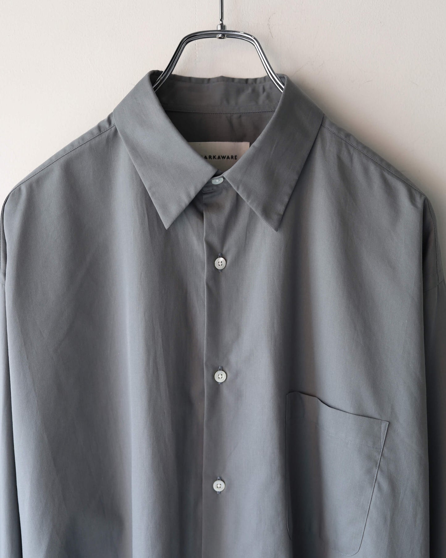 COMFORT FIT SHIRT PERUVIAN PIMA POPLIN "DOLPHIN GRAY"