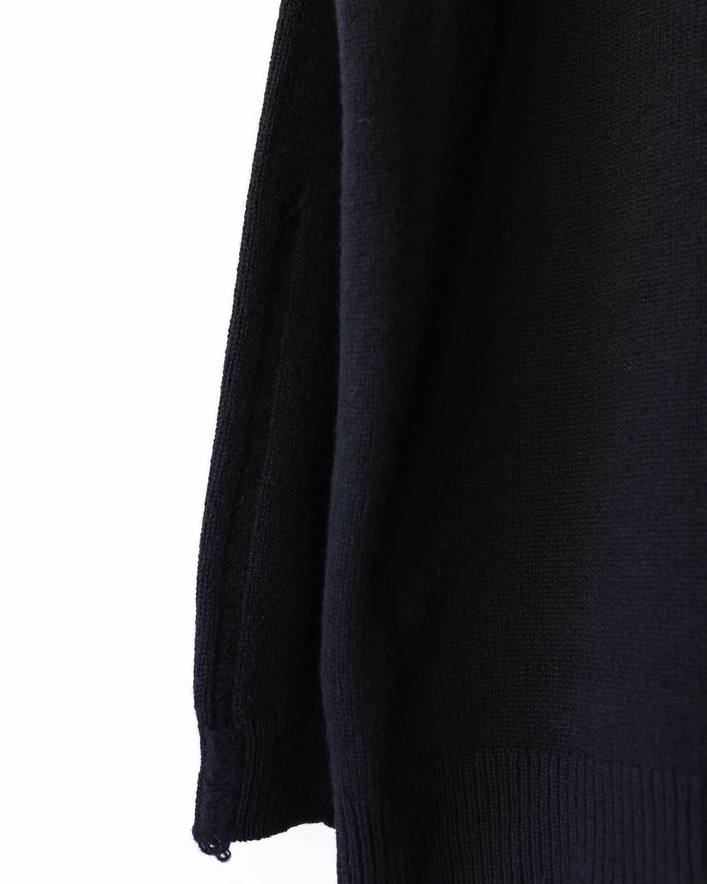 CHUNKY WOOL / KNIT CARDIGAN "BLACK"