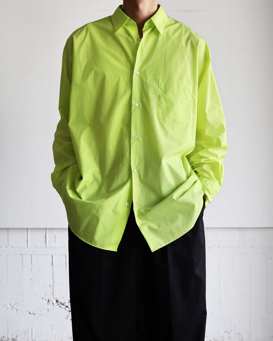 COMFORT FIT SHIRT ORGANIC GIZA TYPEWRITER "LIME"