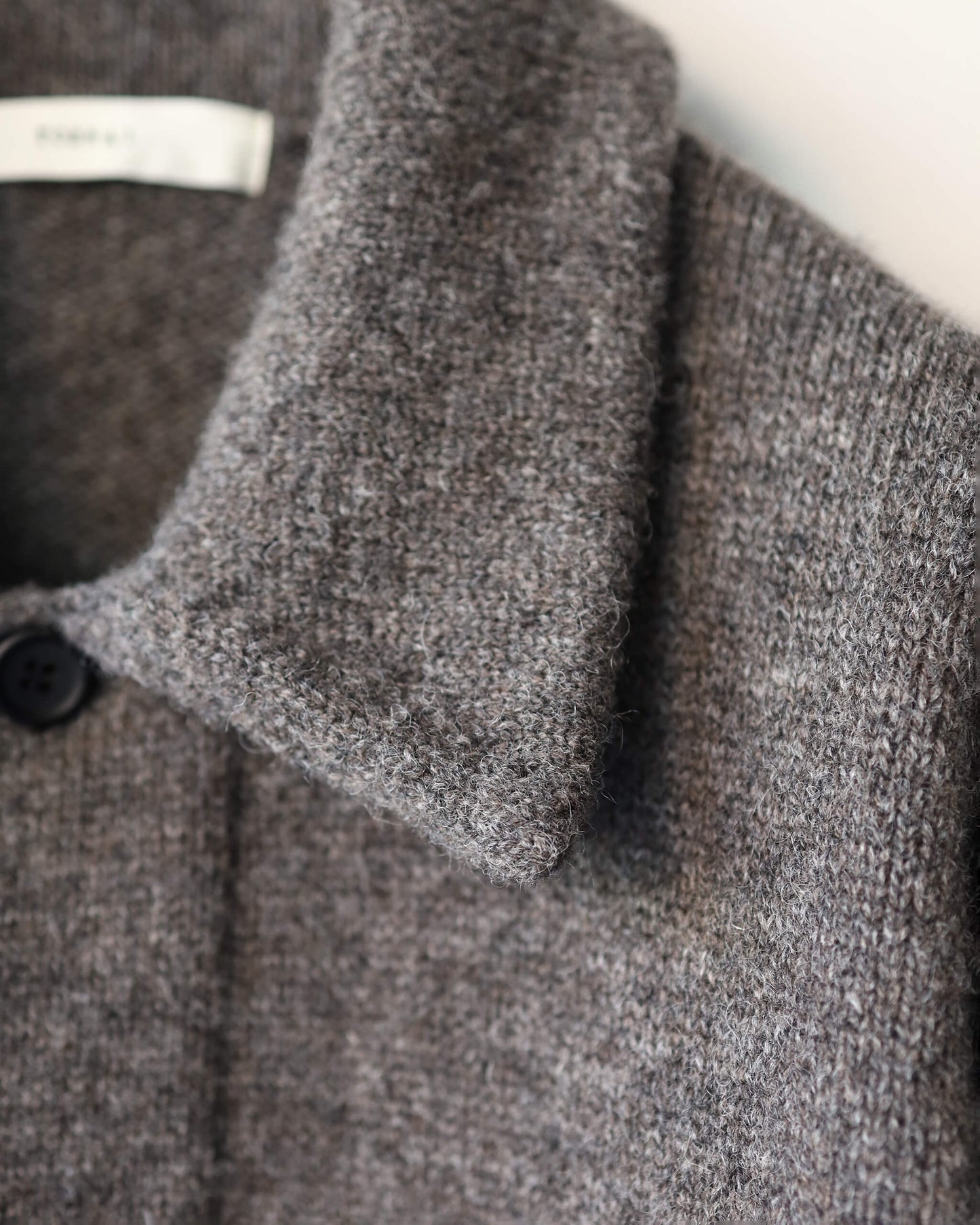 CHUNKY WOOL / KNIT CARDIGAN "GREY"