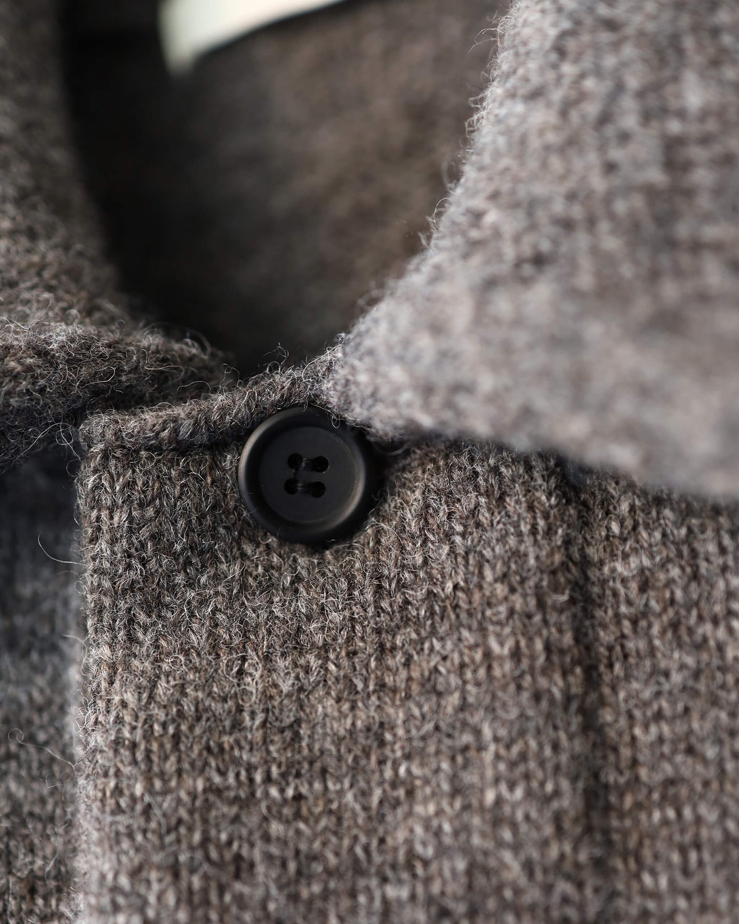 CHUNKY WOOL / KNIT CARDIGAN "GREY"
