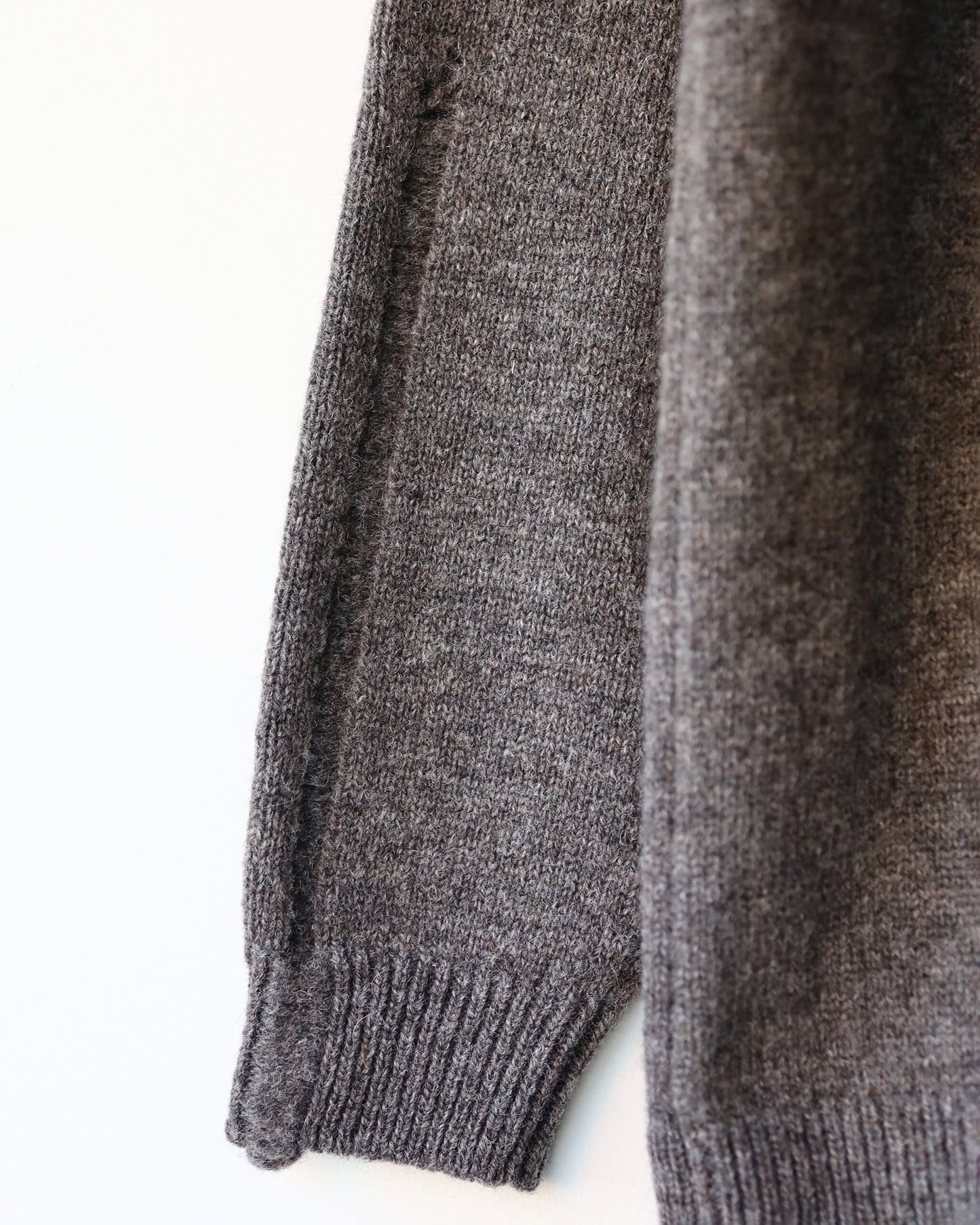 CHUNKY WOOL / KNIT CARDIGAN "GREY"