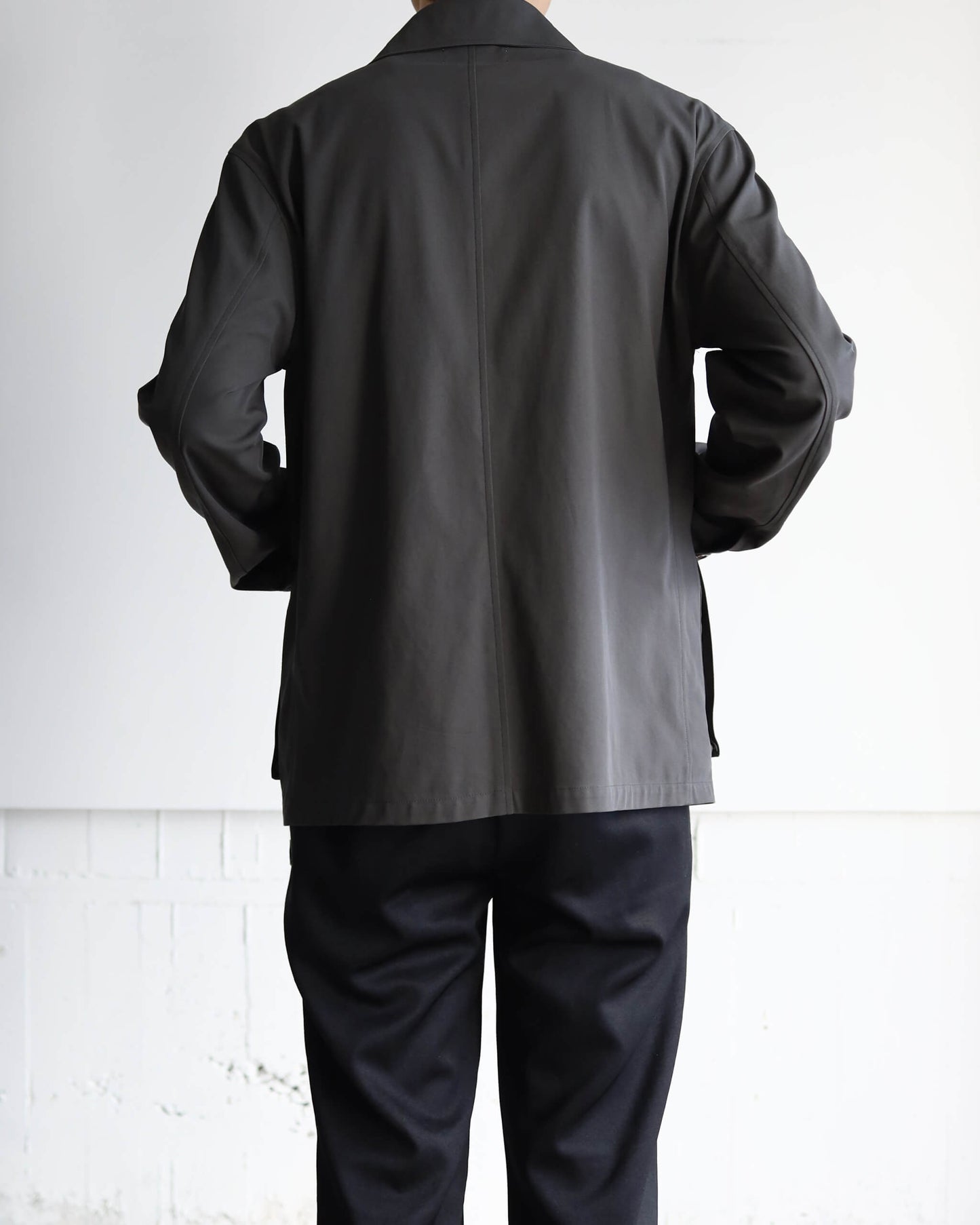 4POCKETS JACKET ORGANIC COTTON VOILE YARN TWILL "DARK OLIVE"