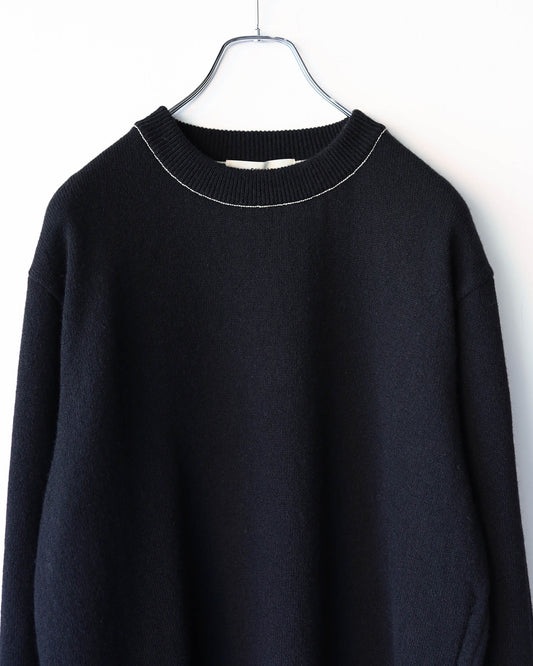 CHUNKY WOOL / KNIT CREW "BLACK"