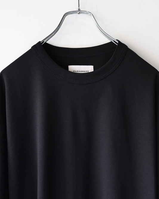 COMFORT FIT Tee ORGANIC GIZA 60/3 SURVIVAL KNIT "BLACK"