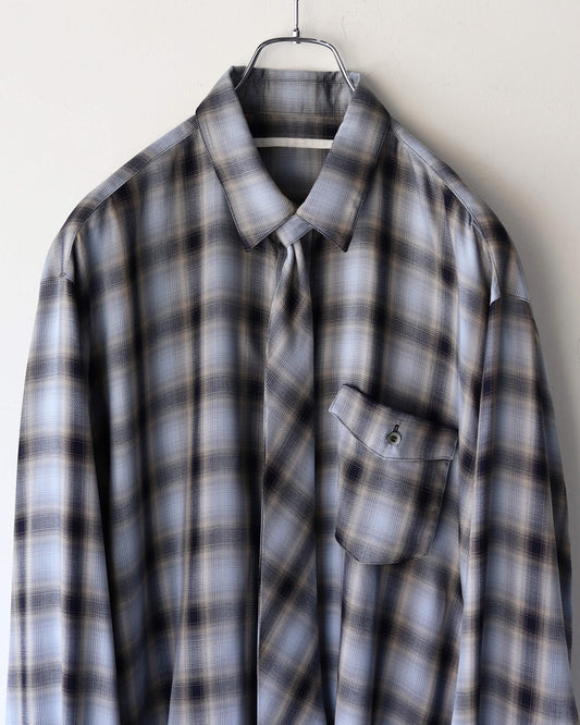 NECKTIE SHIRT "NAVY"