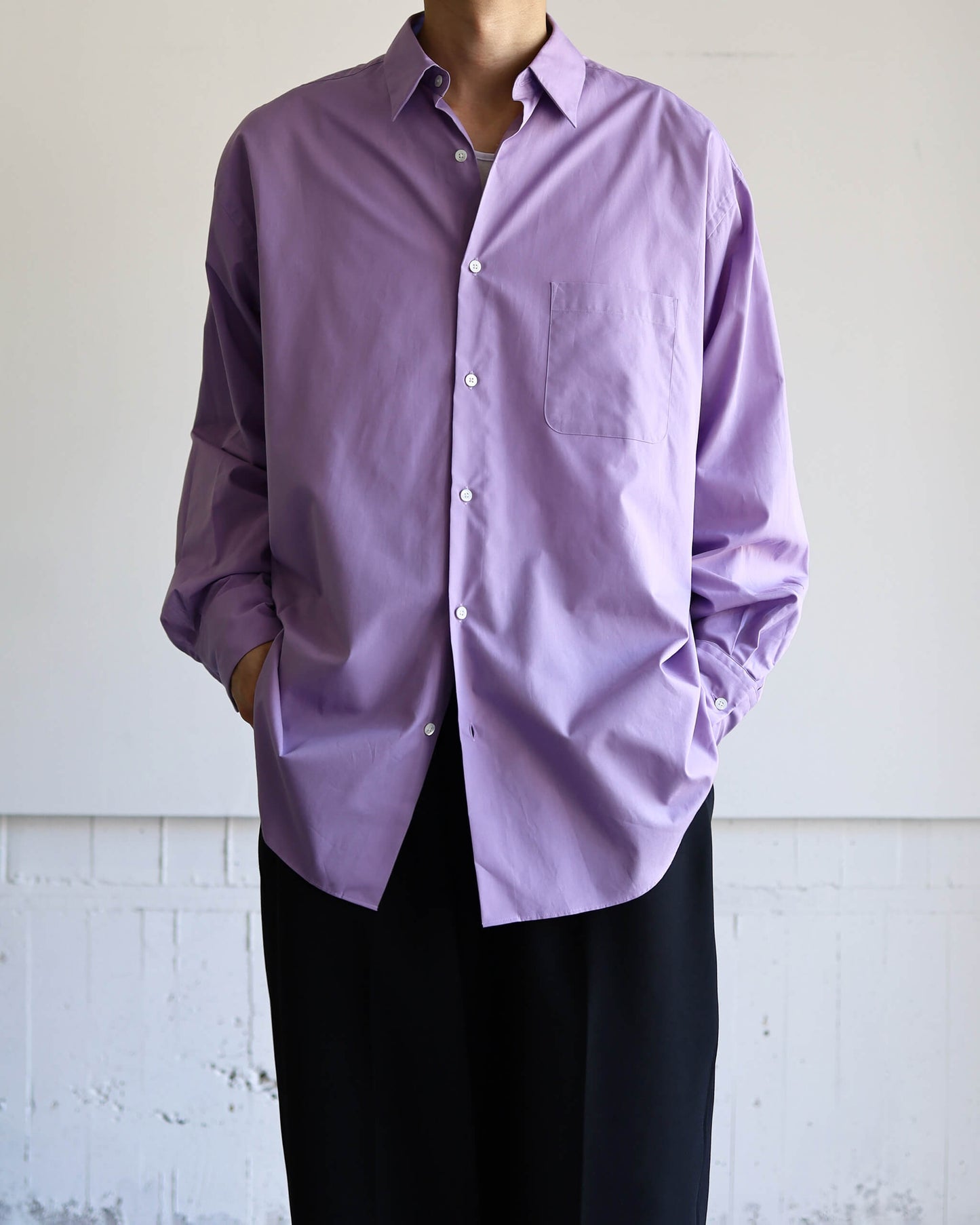 COMFORT FIT SHIRT PERUVIAN PIMA POPLIN "LAVENDER"