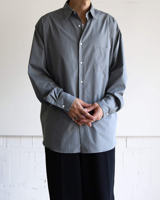 COMFORT FIT SHIRT PERUVIAN PIMA POPLIN "DOLPHIN GRAY"