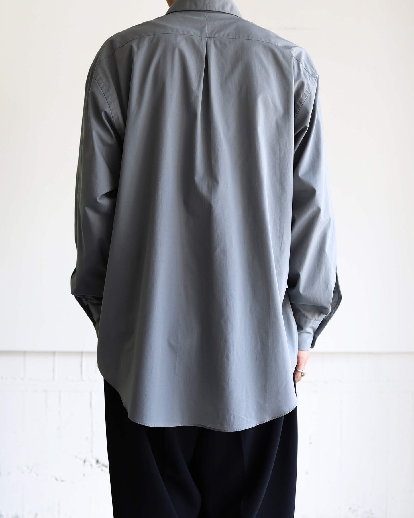 COMFORT FIT SHIRT PERUVIAN PIMA POPLIN "DOLPHIN GRAY"