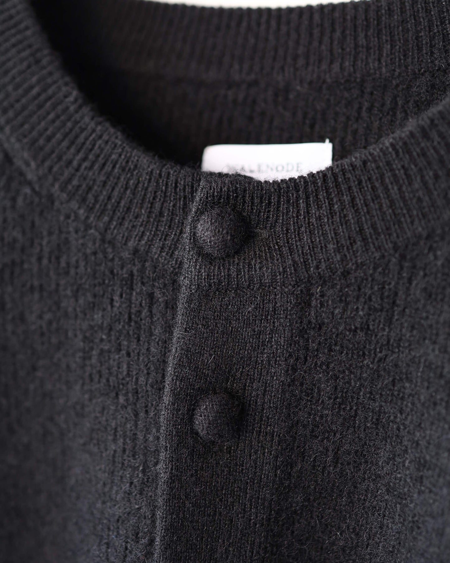 Innocent YAK Henley-neck sweater "Black"