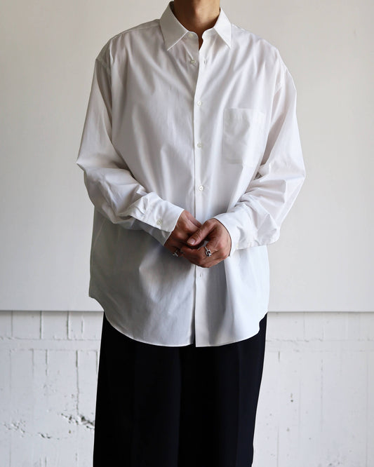 COMFORT FIT SHIRT PERUVIAN PIMA POPLIN "WHITE"