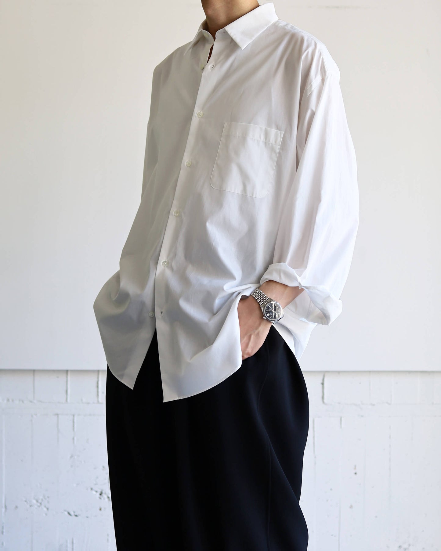 COMFORT FIT SHIRT PERUVIAN PIMA POPLIN "WHITE"