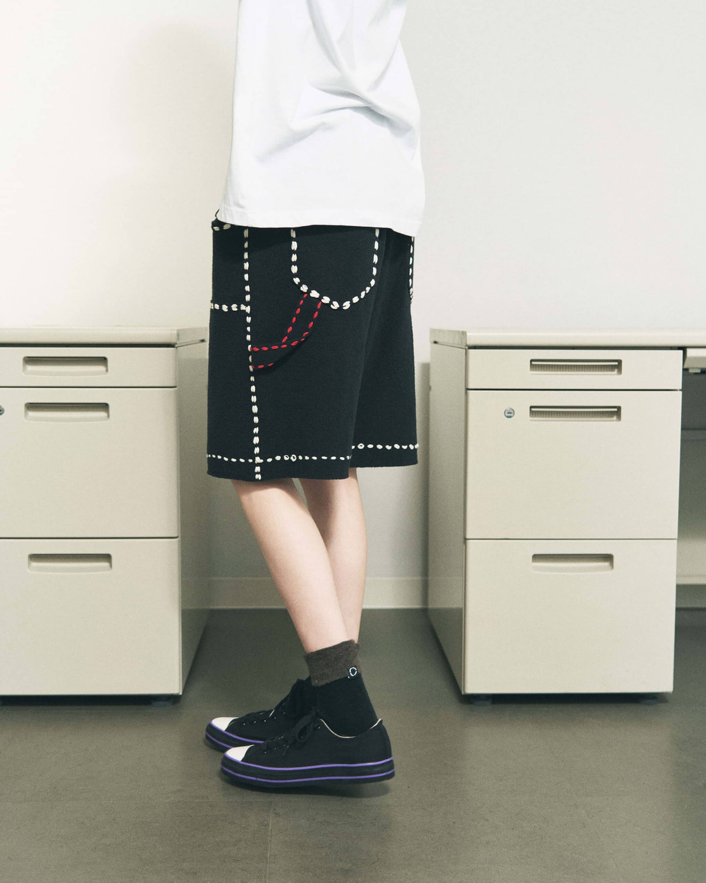 SUMMER PG1 DOUBLE KNEE SHORTS "BLACK"