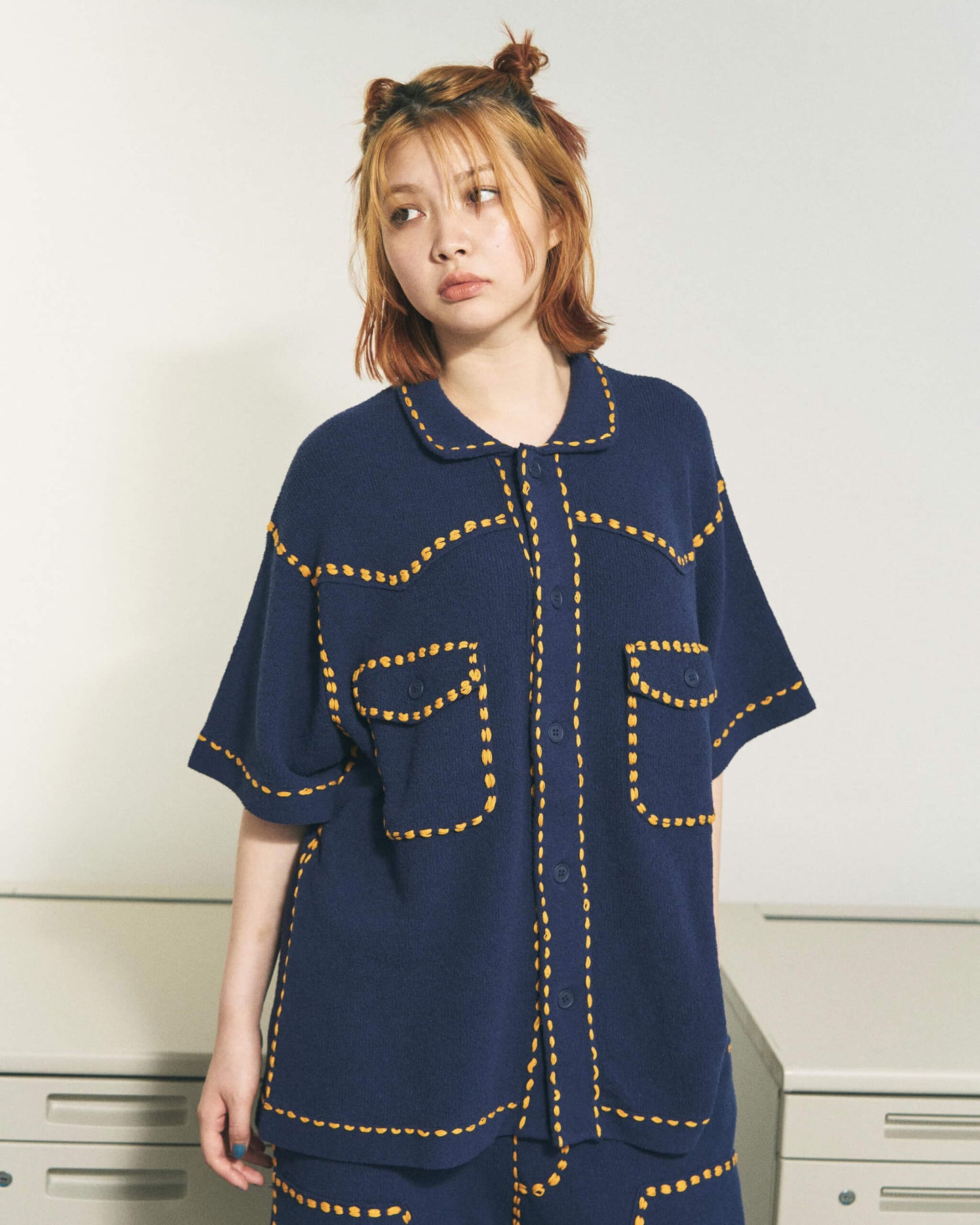 SUMMER PG1 WESTERN SHIRT "NAVY"