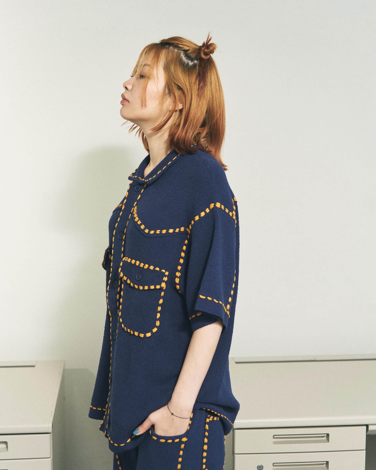 SUMMER PG1 WESTERN SHIRT "NAVY"