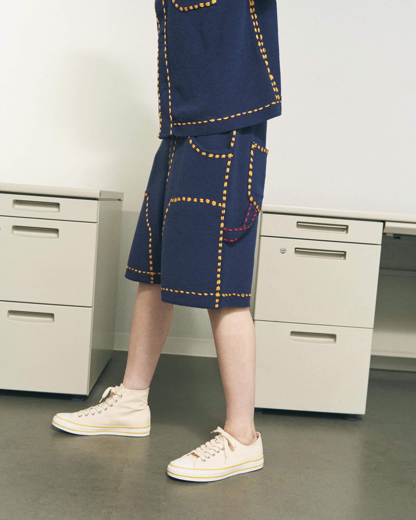 SUMMER PG1 DOUBLE KNEE SHORTS "NAVY"