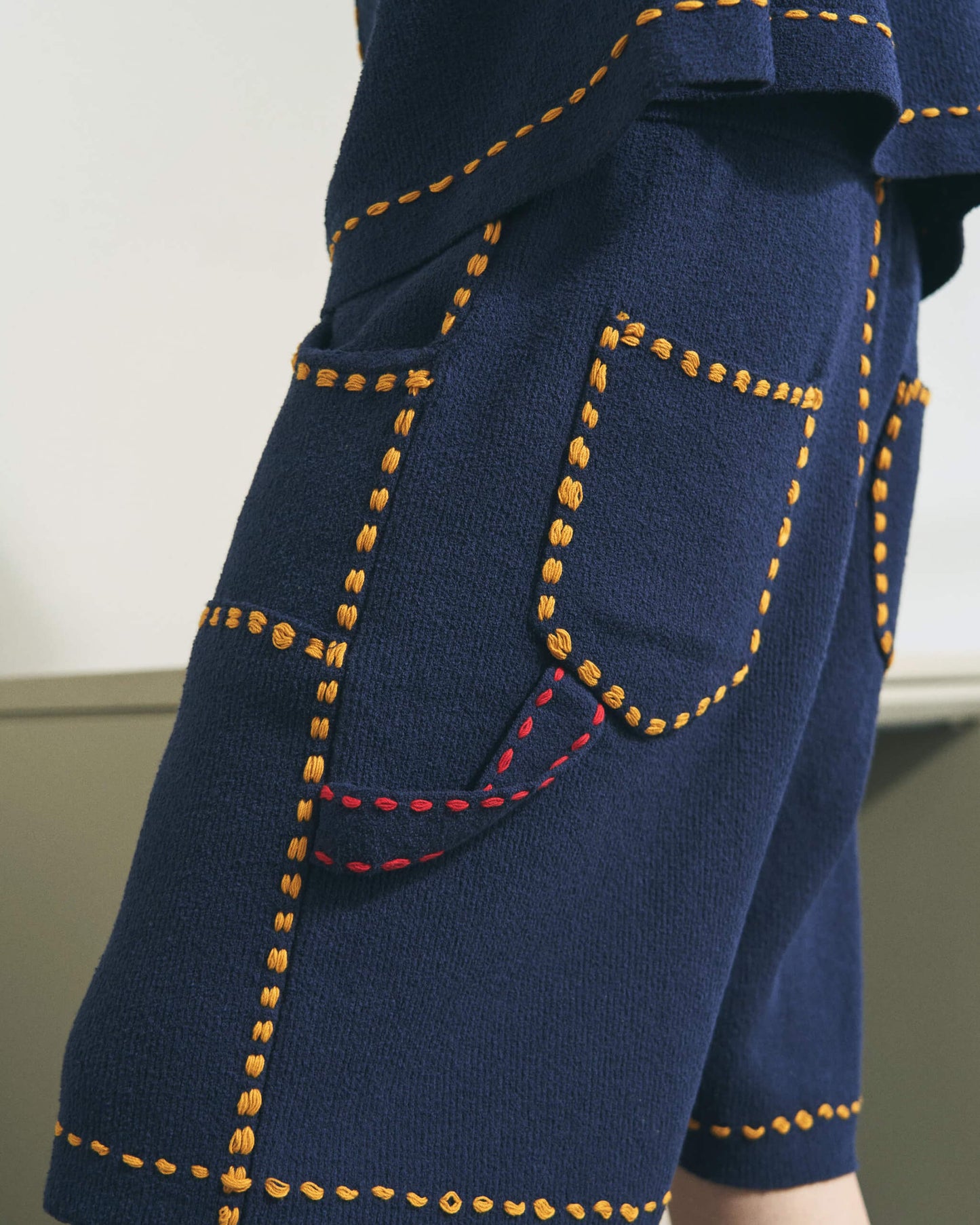 SUMMER PG1 DOUBLE KNEE SHORTS "NAVY"
