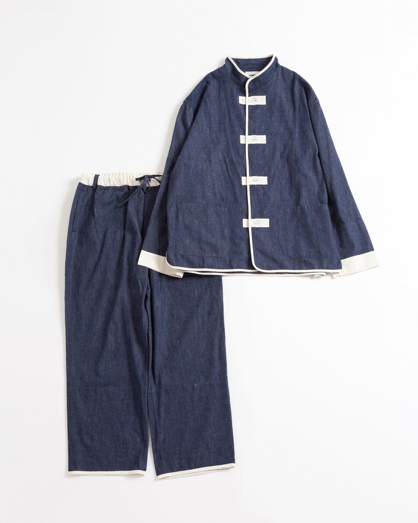 "kung-fu" pajama #denim "navy"