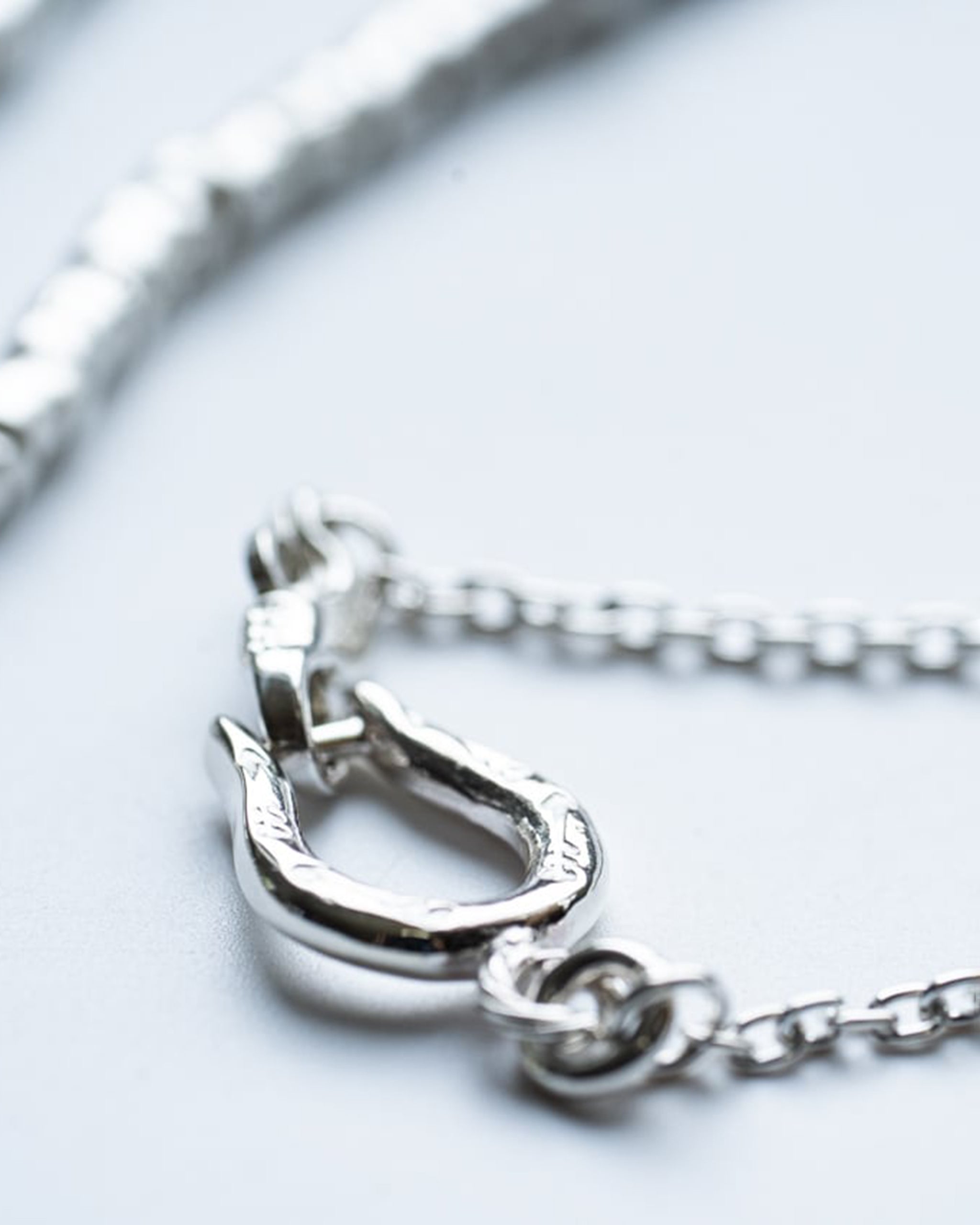 WAKAN SILVER SMITH Horse shoe handmade beads necklace (65cm) [C