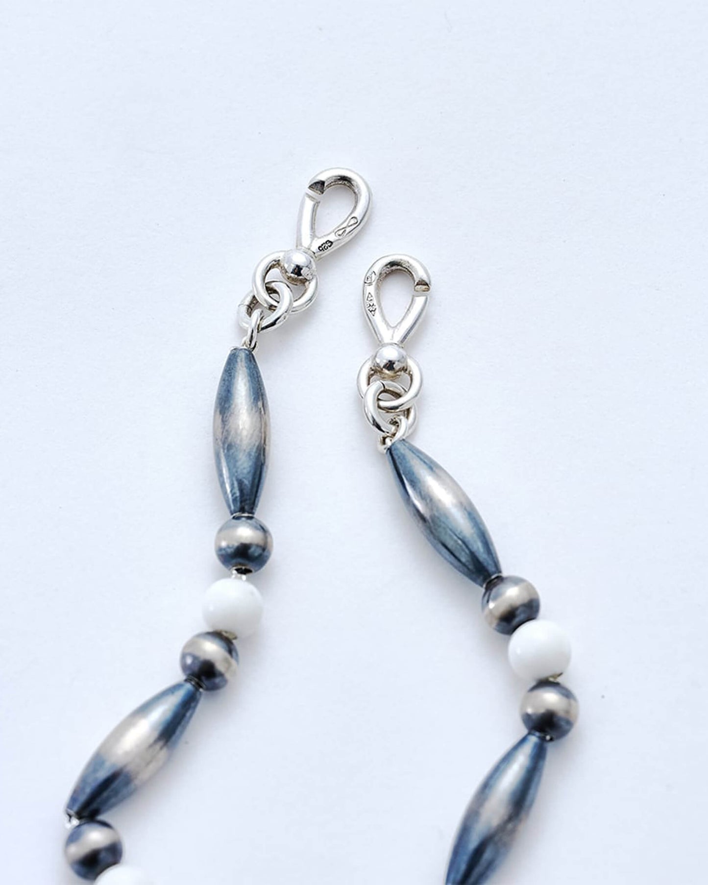 Breastplate Navajo Pearl Necklace (White onyx) [C-048]