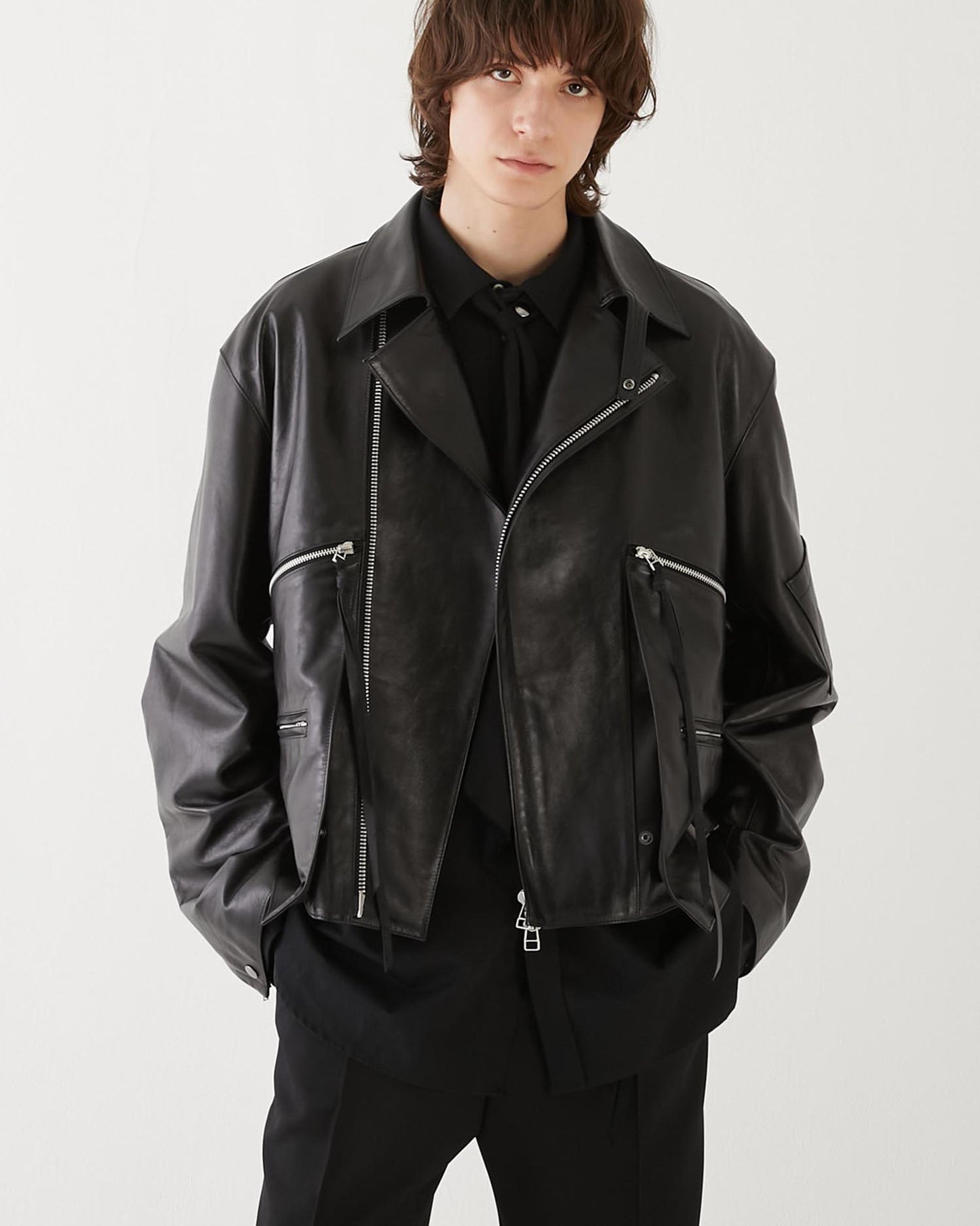 LEATHER MK3 JACKET "Bk"