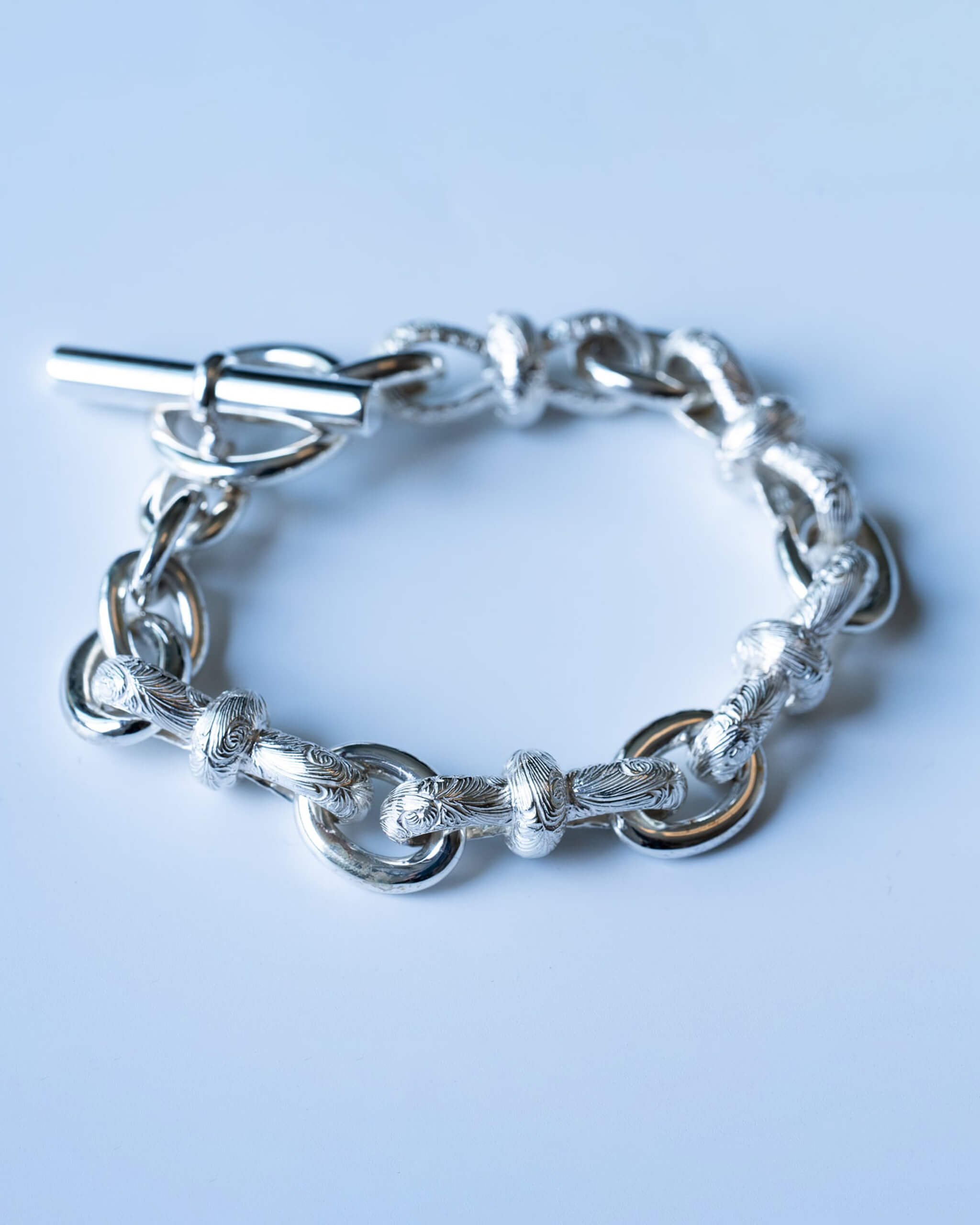 WAKAN SILVER SMITH Arabesque mebiusu bracelet XL [BN-066