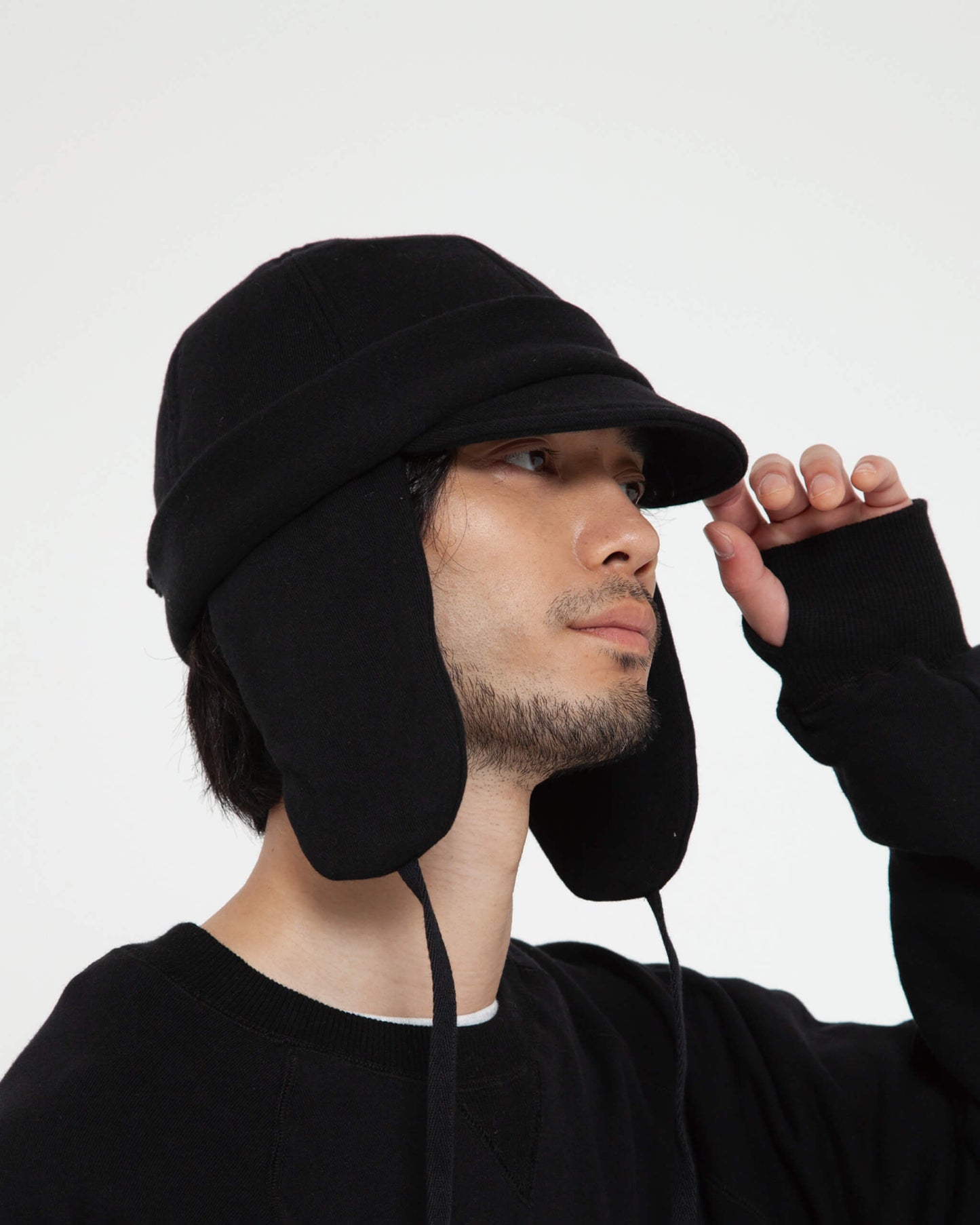 Sweat ear flap cap