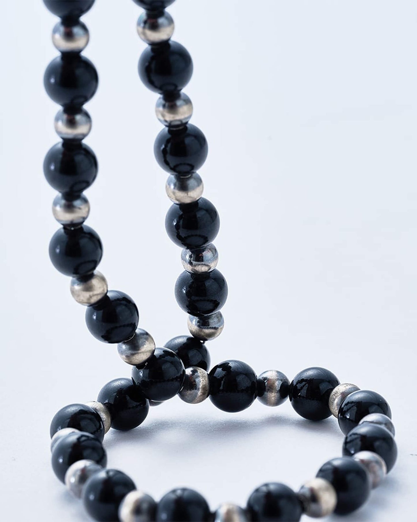 Navajo Pearl Necklace (Black Tourmaline) [C-049]