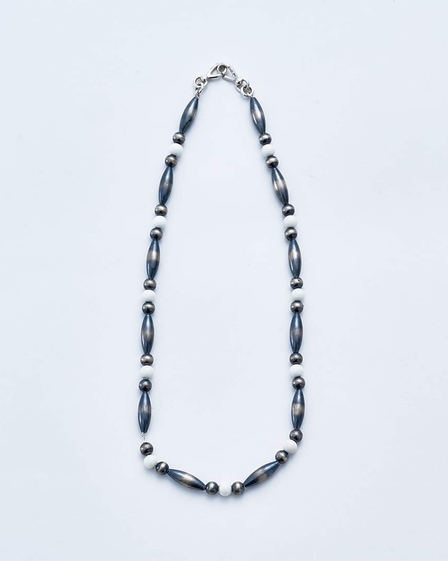Breastplate Navajo Pearl Necklace (White onyx) [C-048]