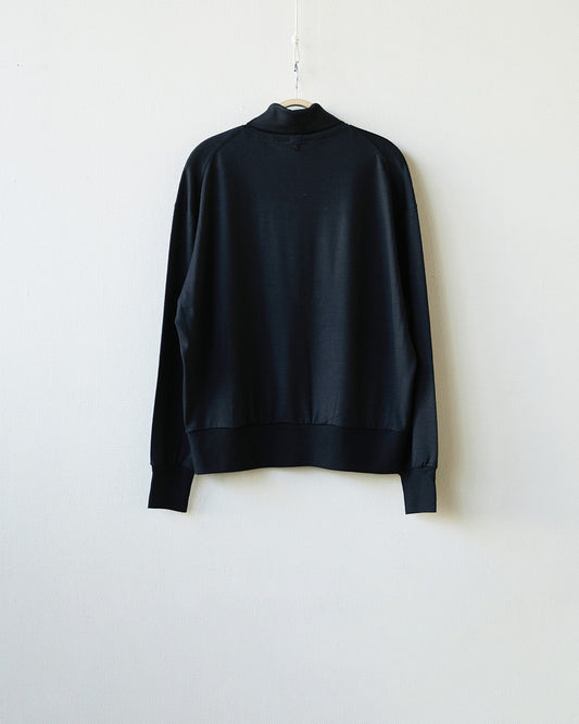 wool tokkuri long t-shirt "black"