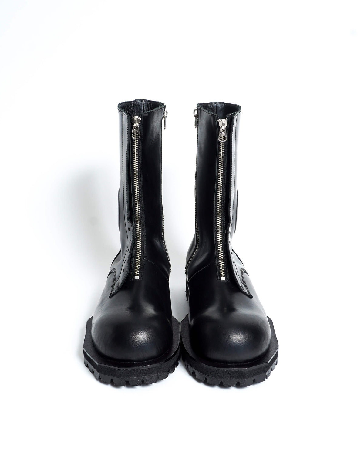 POLICE BOOTS SIDE ZIP "Bk"