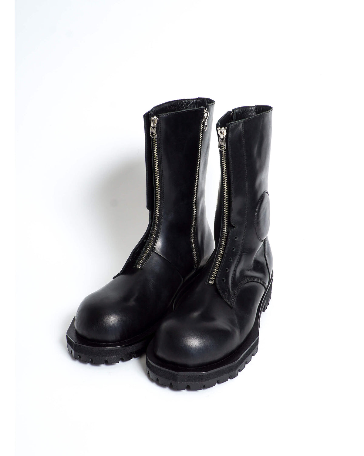 POLICE BOOTS SIDE ZIP "Bk"