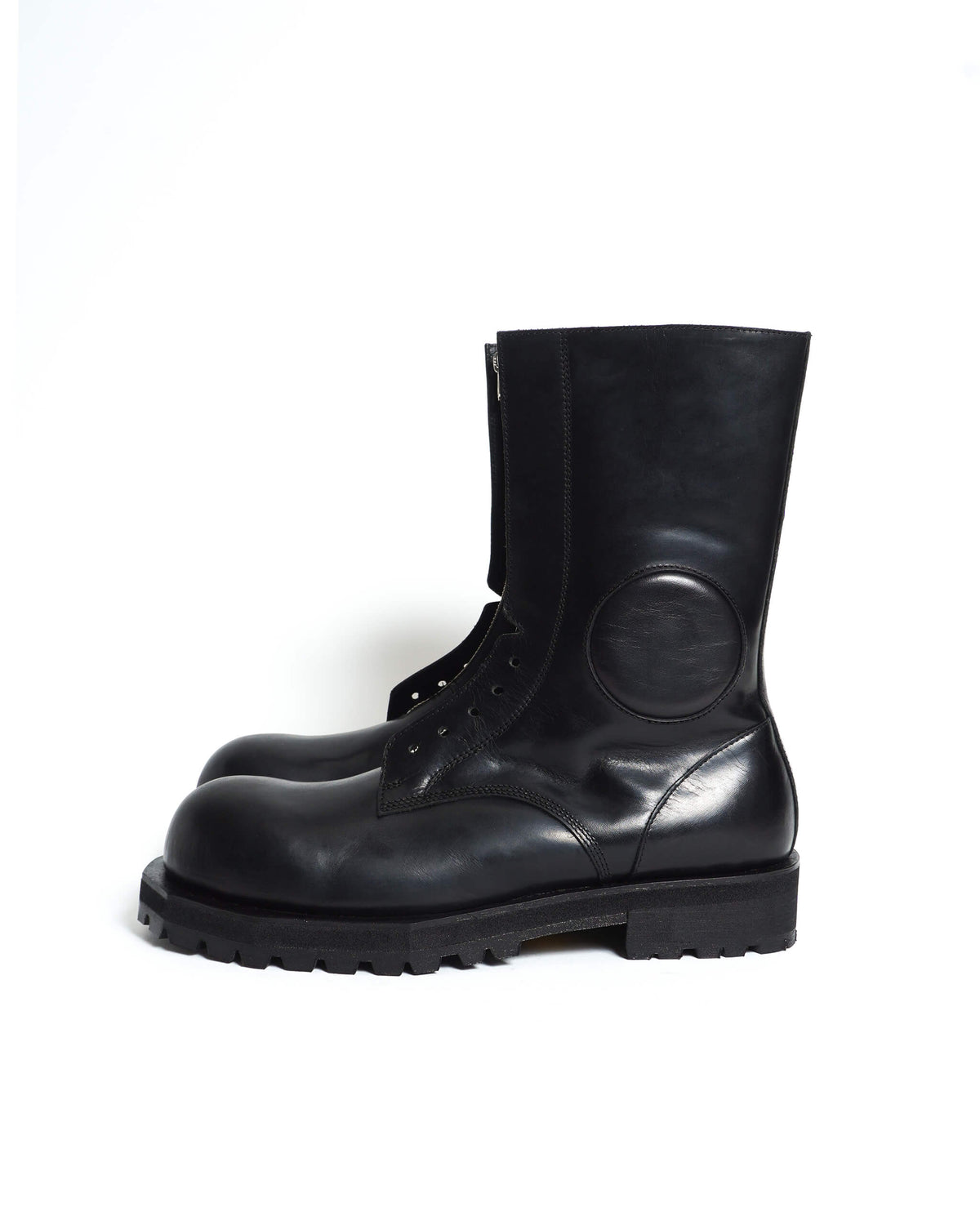 POLICE BOOTS SIDE ZIP "Bk"
