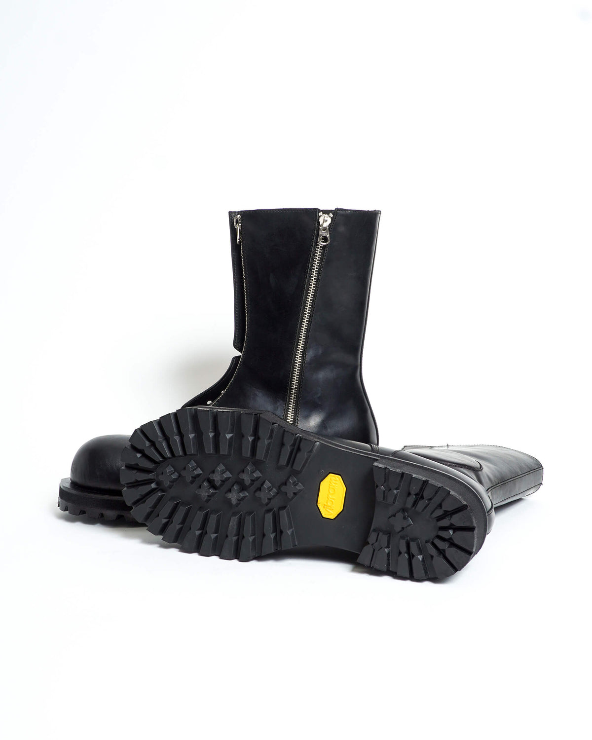 POLICE BOOTS SIDE ZIP "Bk"