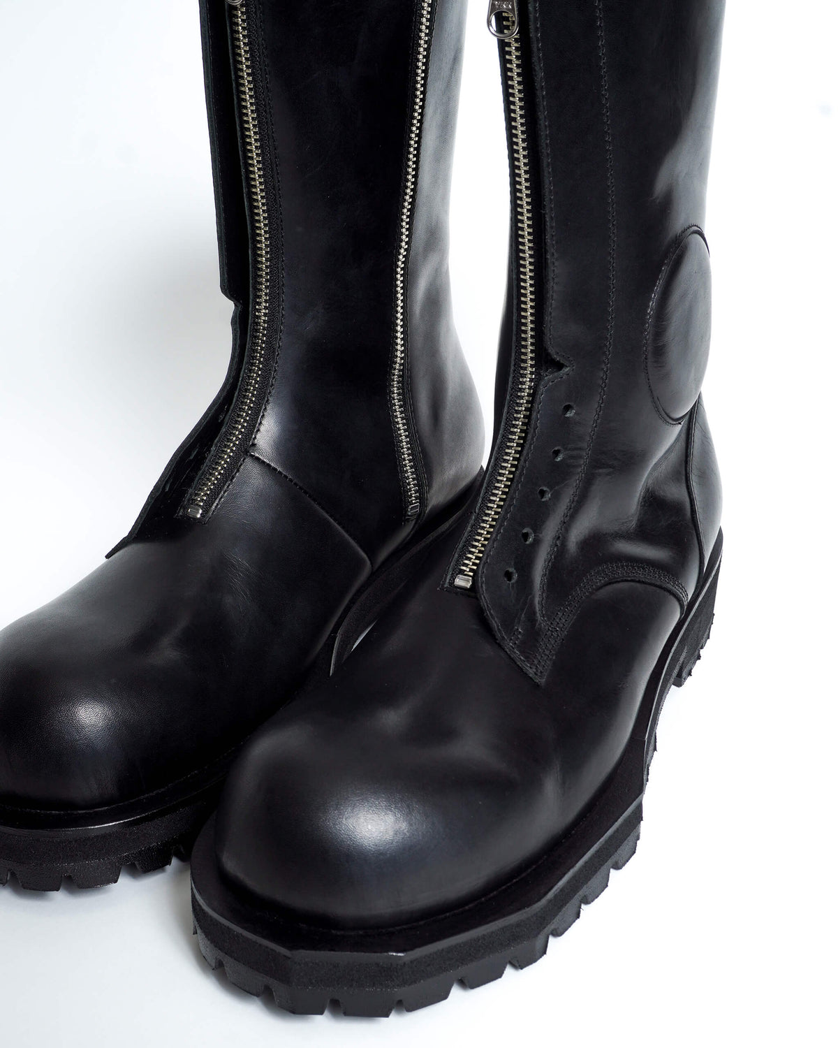 POLICE BOOTS SIDE ZIP "Bk"
