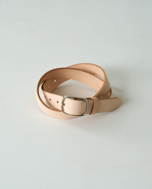 LEATHER BELT "BEIGE"