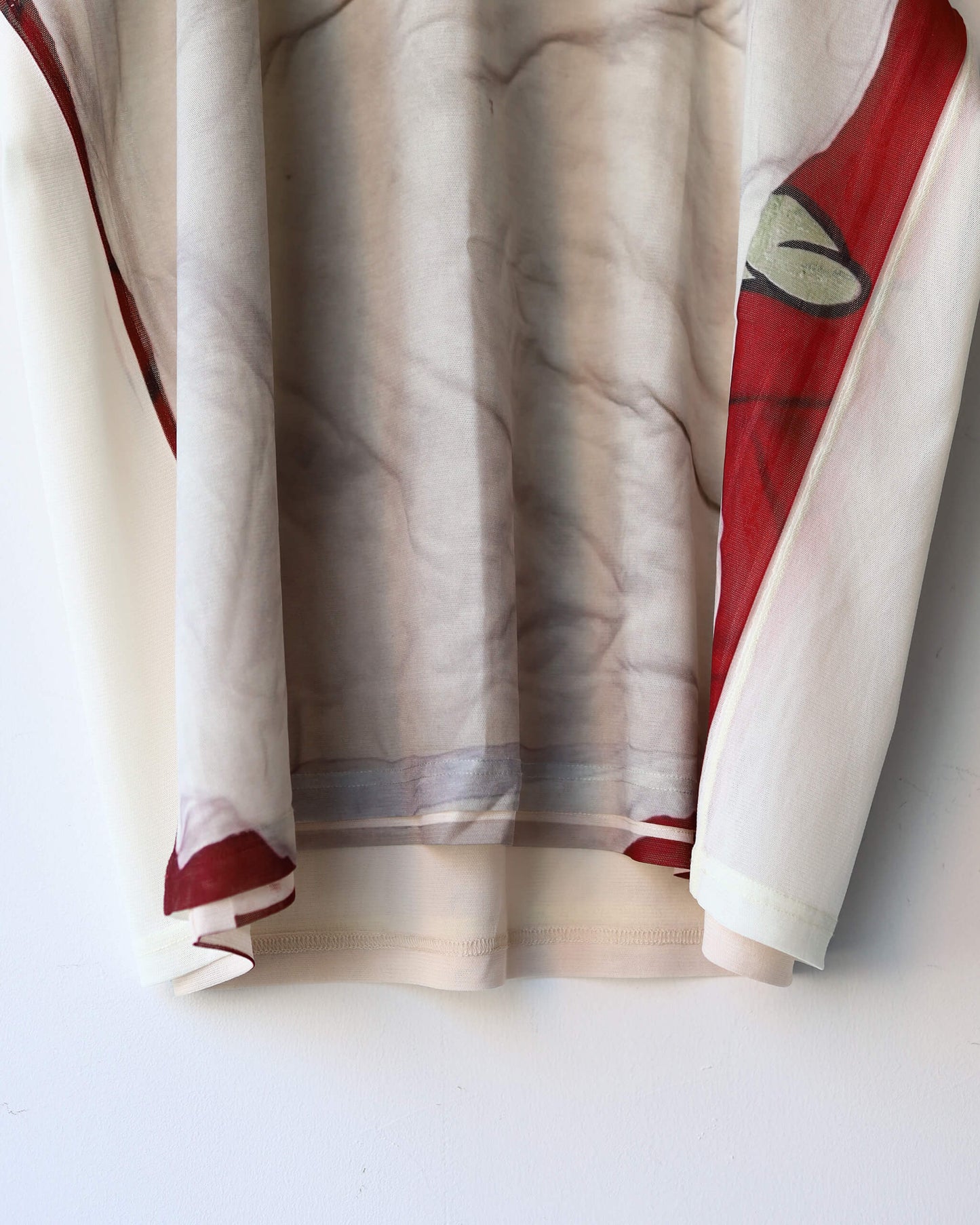 LAYERED TRANSFER TANK TOP "IVORY x BEIGE"
