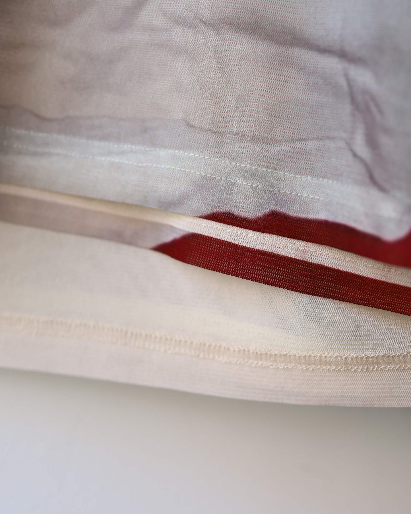 LAYERED TRANSFER TANK TOP "IVORY x BEIGE"