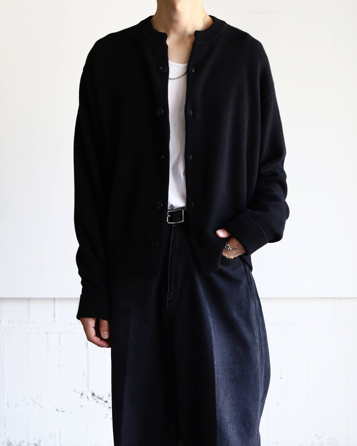 [Exclusive] flower crew cardigan "kuro"